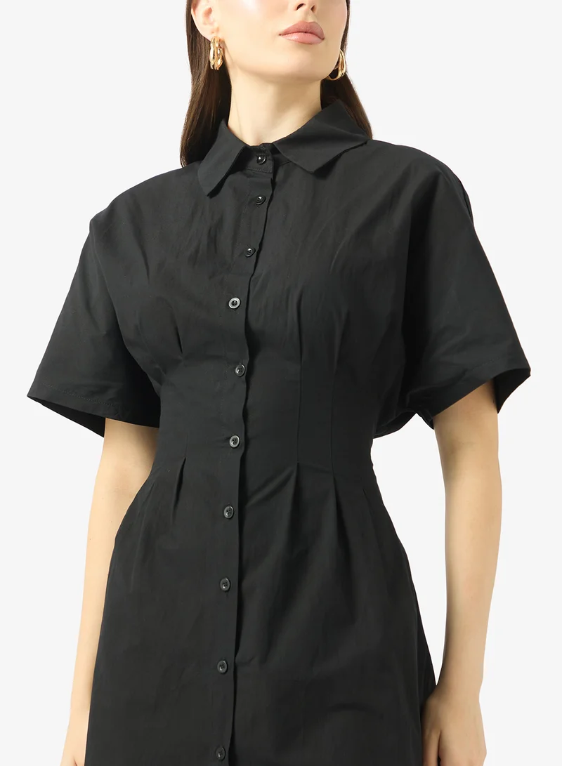 Ginger Button Up Fit & Flare Dress